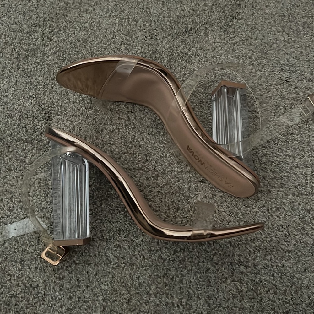 Clear heels